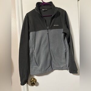 Men's Columbia Grey Full-Zip Fleece Jacket small